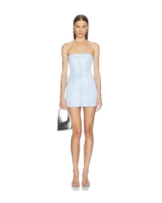 GUIZIO Satin Corset Dress in Blue | Lyst UK GUIZIO Satin Corset Dress in Blue | Lyst UK