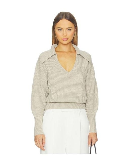 Nation Los Angeles Natural Ashton Collared Pullover