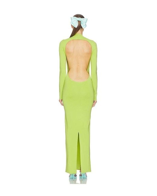Helsa Green Chantria Open Back Dress