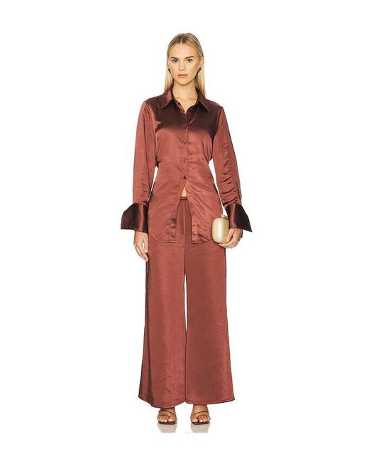 Simon Miller Red Loch Satin Button Up