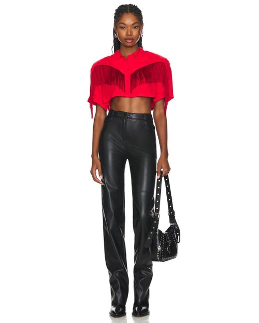 Fiorucci Fringed Shirt Red