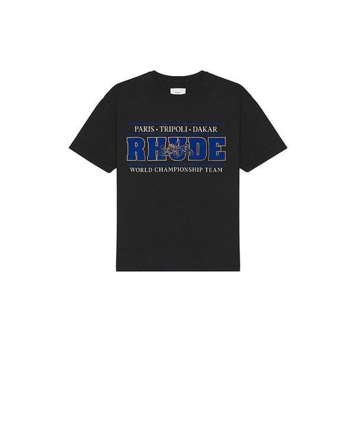 Rhude Blue Chrono Tee for men