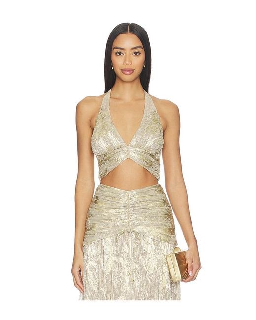 PATBO Natural Golden Dust Lurex Top