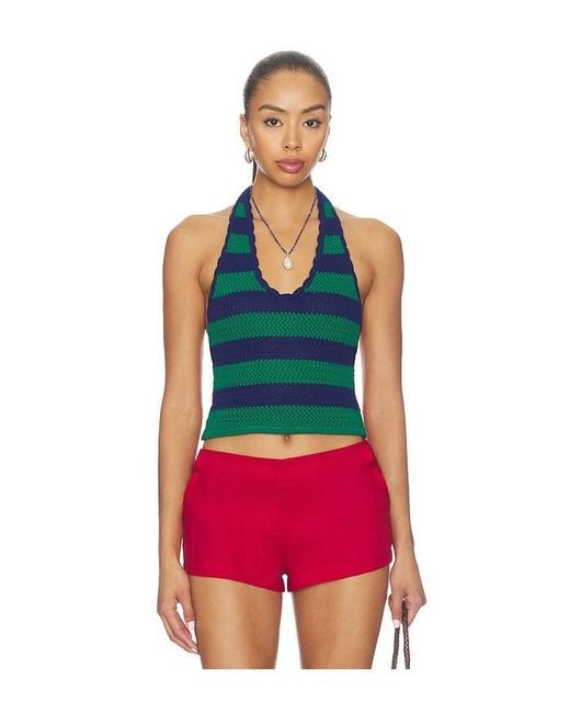 SER.O.YA Red Skyla Crochet Top