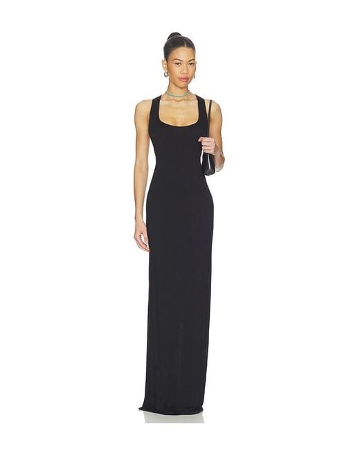 ÉTERNE Blue Soft Jersey Hedi Maxi Dress