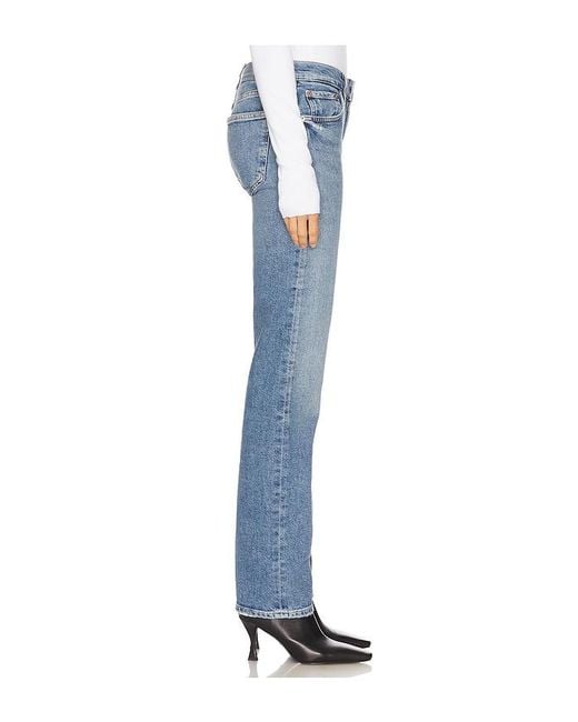 Agolde Blue Low Rise Slim Jeans