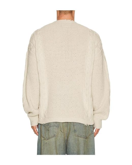 AllSaints Natural Tenter Crew Sweater for men