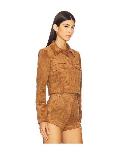 Chaqueta Ante Lucas En Talla En Amanda Uprichard de color Orange
