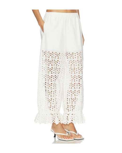 Sea White Leila Eyelet Pants