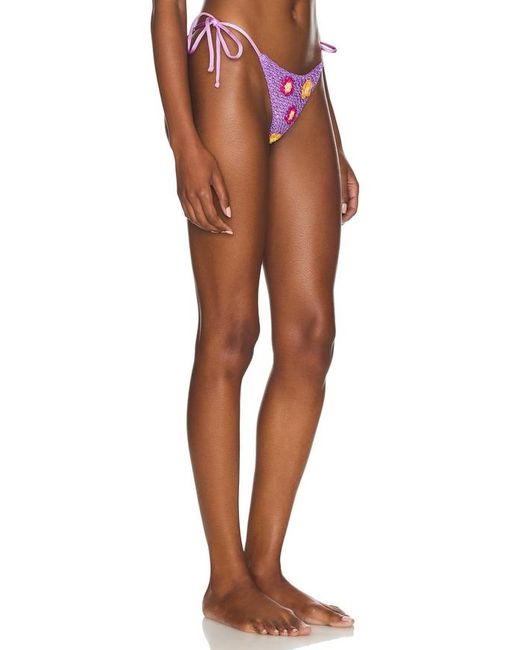 CAPITTANA Purple Adriana Crochet Bikini Bottom
