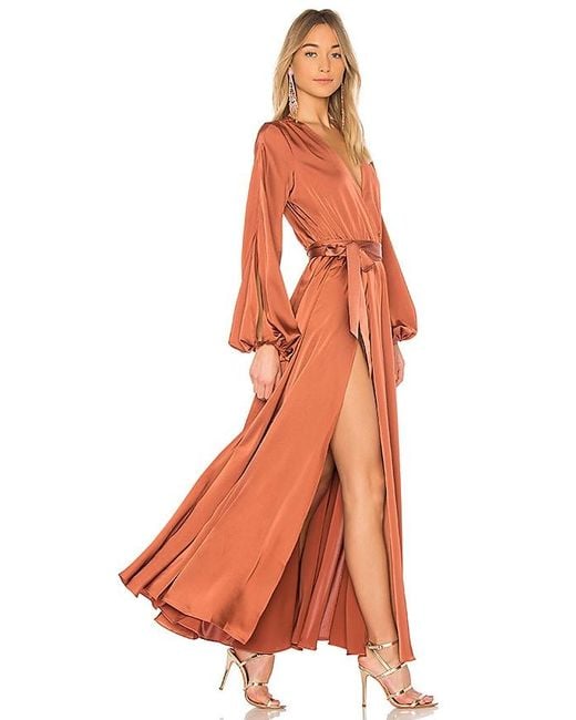 Michael Costello Orange X Revolve Eric Gown