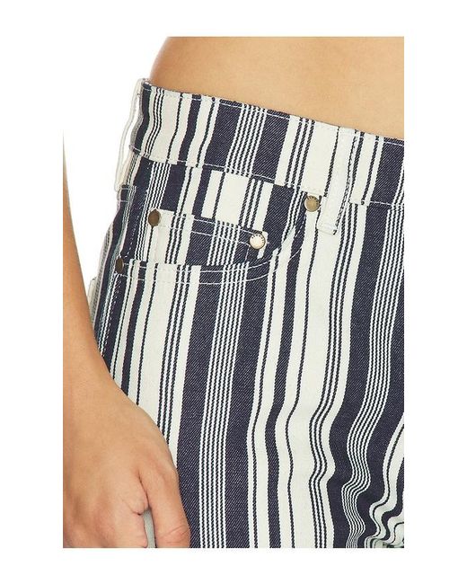 RENGGLI White Stripe Straight Jean