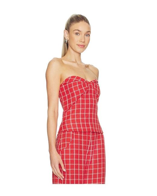 Amanda Uprichard Red Soho Top
