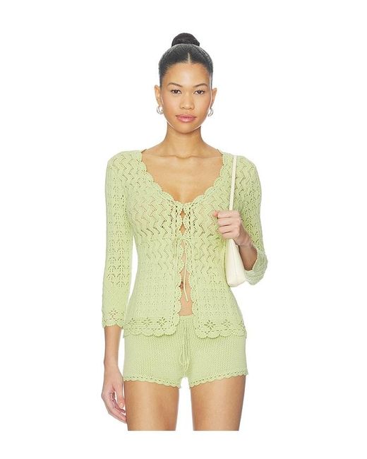 GUIZIO Yellow Rosalie Top
