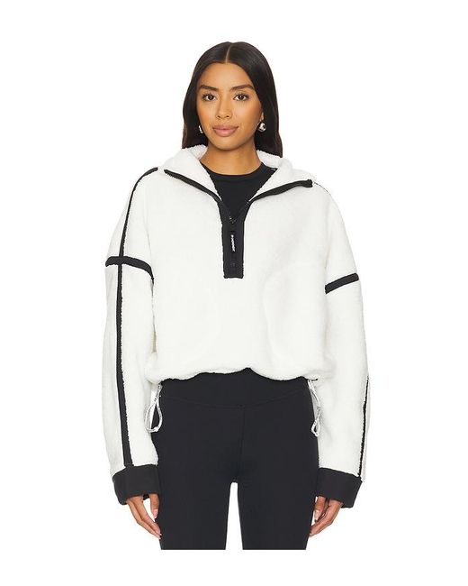 Free People White X Fp Movement Mountain High 1/2 Zip