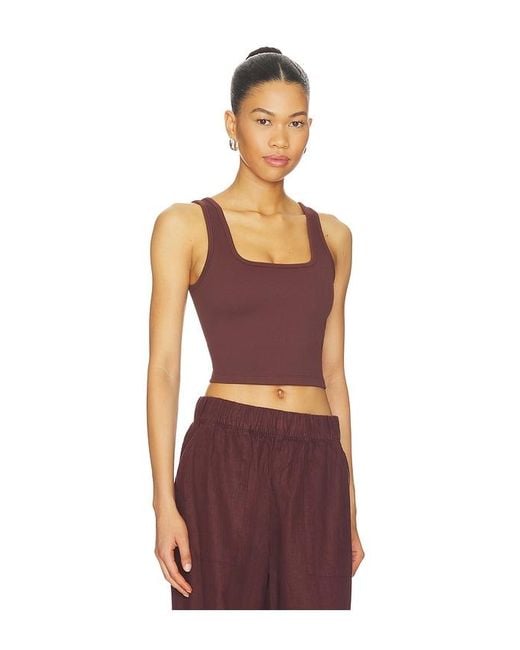 Beyond Yoga Red Seamless Cropped Tank Top