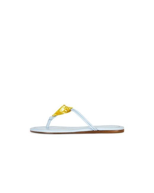Farm Rio White Shell Flat Sandal
