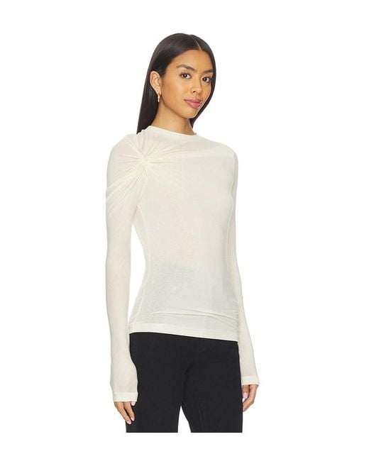 Agolde White Lissa Log Sleeve Tee