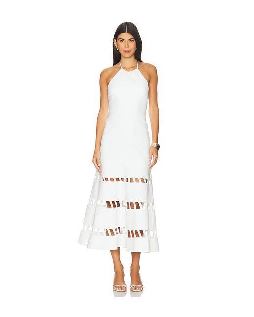 Alexis White Midi-Kleid Janessa