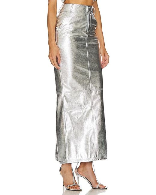 Lovers + Friends Metallic Monique Faux Leather Maxi Skirt