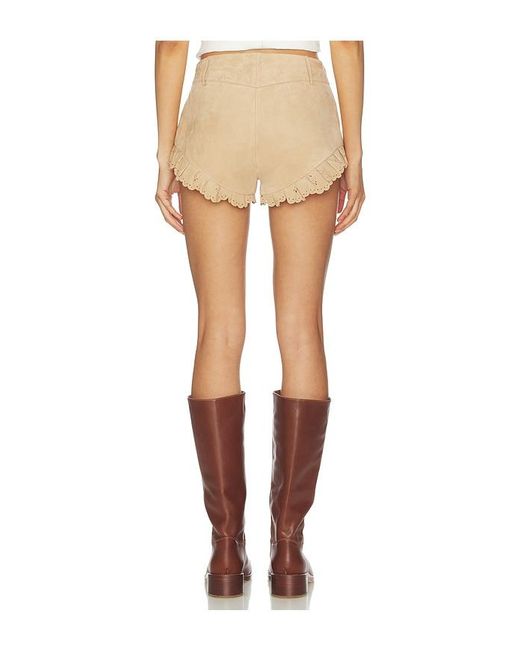 LoveShackFancy White Azalure Shorts