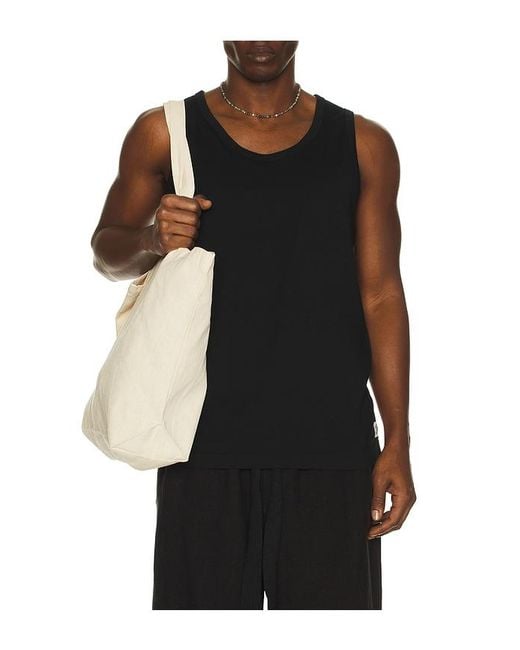 Reigning Champ Black Lightweight Jersey Slim Tank Top for men