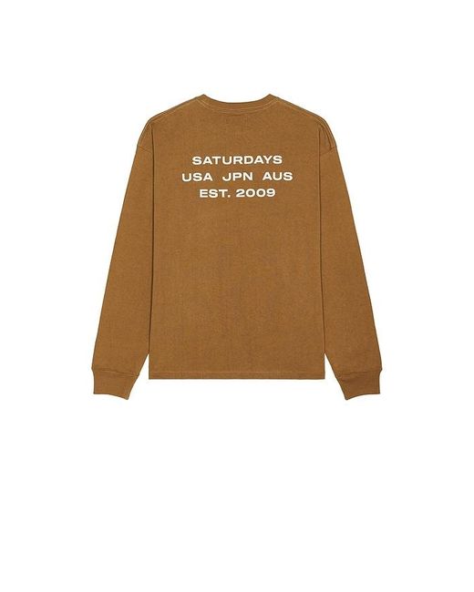 Saturdays NYC Natural Max Weight Long Sleeve Tee for men
