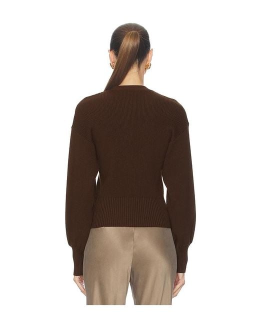 L'academie Brown Monnie Knit Cardigan