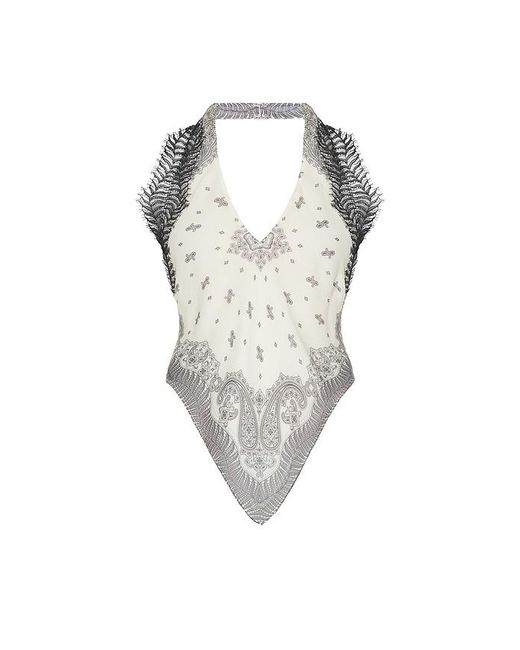 Halo White Split Bandana Top