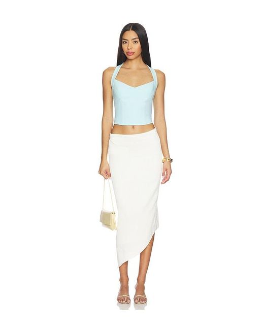 Bardot Blue Deserae Halter Neck Top