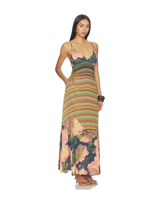 Free People White Painted Sands Maxi Dress