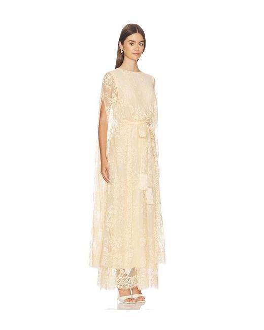 Zimmermann Natural Valiant Lace Caped Maxi Dress