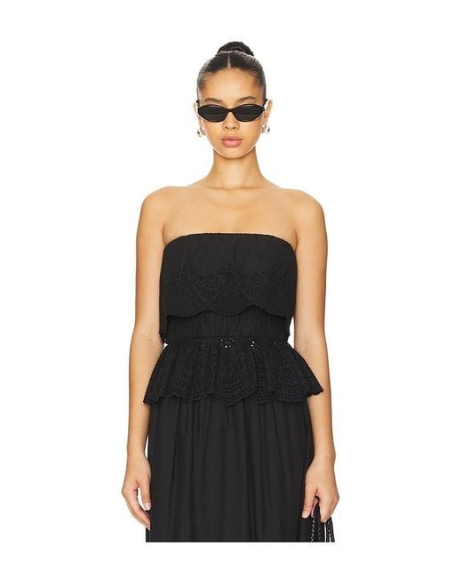 Posse Black Beryl Strapless Top