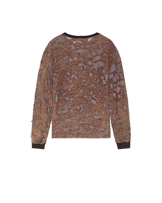 DIESEL Brown T-Overt Long Sleeve Tee for men