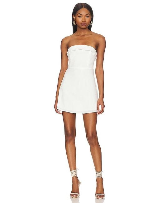 Indah White Miss Jones Mini Dress