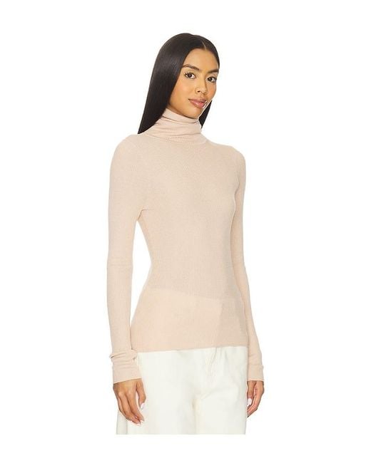 Enza Costa Natural Layering Turtleneck Sweater