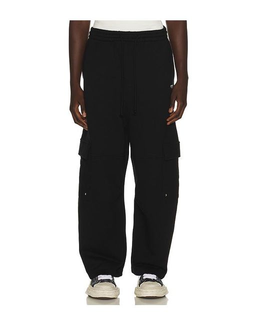 we11done Black Wide Fit Cargo Pants for men
