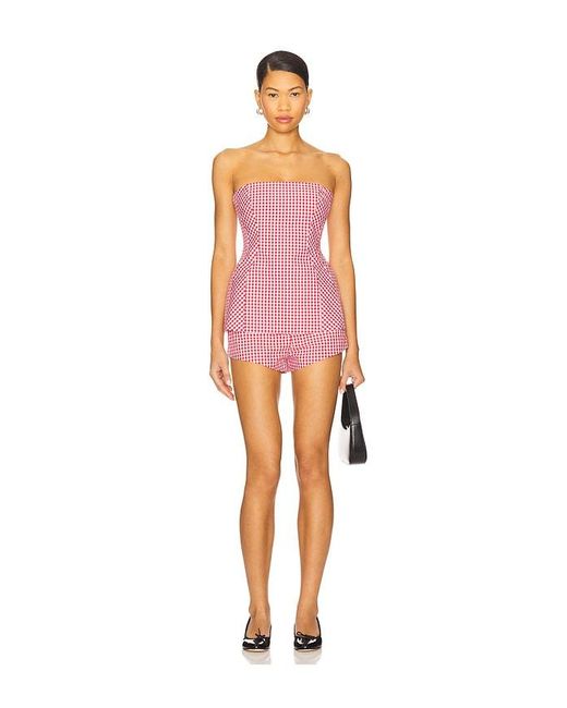 Amanda Uprichard Pink Linda Top