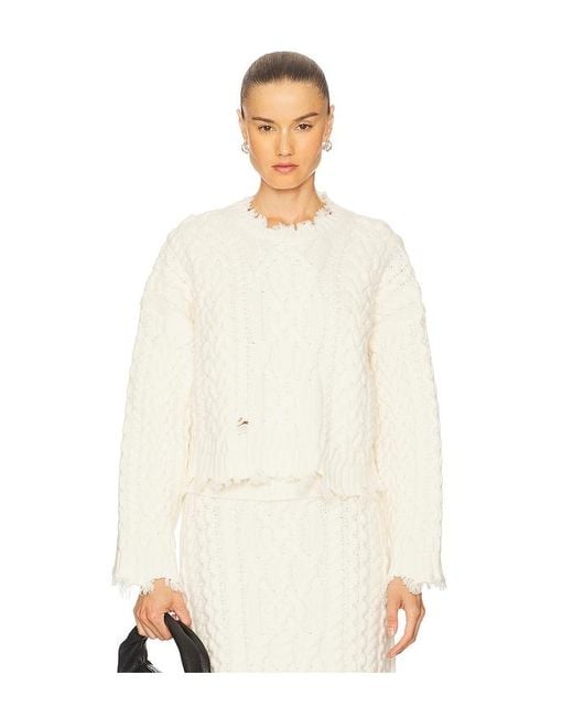 Jonathan Simkhai White Kurzer Pullover Fleix