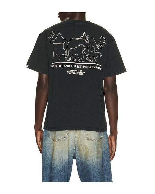 BBCICECREAM Blue Species Short Sleeve Tee for men