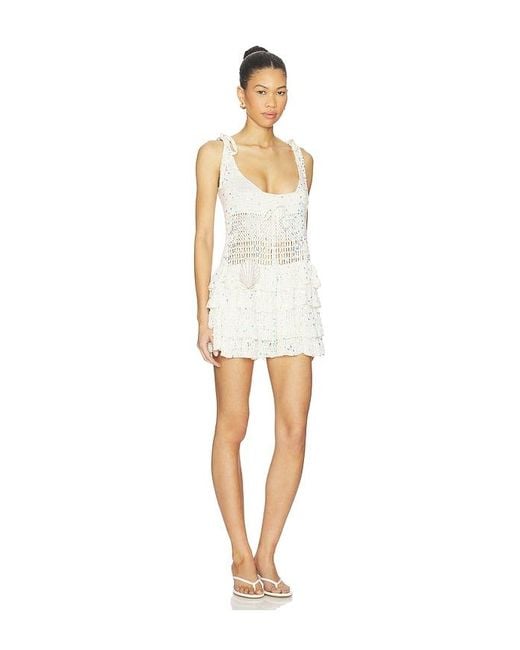 Leslie Amon Mini Mermaid Dress in White | Lyst Leslie Amon Mini Mermaid Dress in White | Lyst