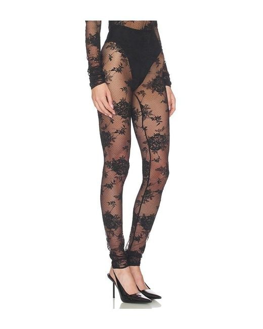 ANDAMANE Black Zillah Lace Leggings