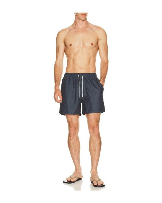 Oas Blue Mosaico Swim Shorts for men