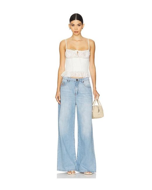 One Teaspoon Blue Love Machines High Waist Super Wide Leg