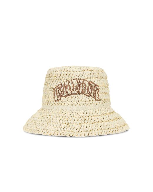 Ganni Summer Straw Hat Natural