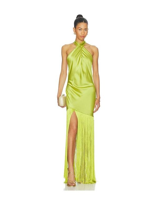 Show Me Your Mumu Yellow Jasmine Fringe Maxi Dress