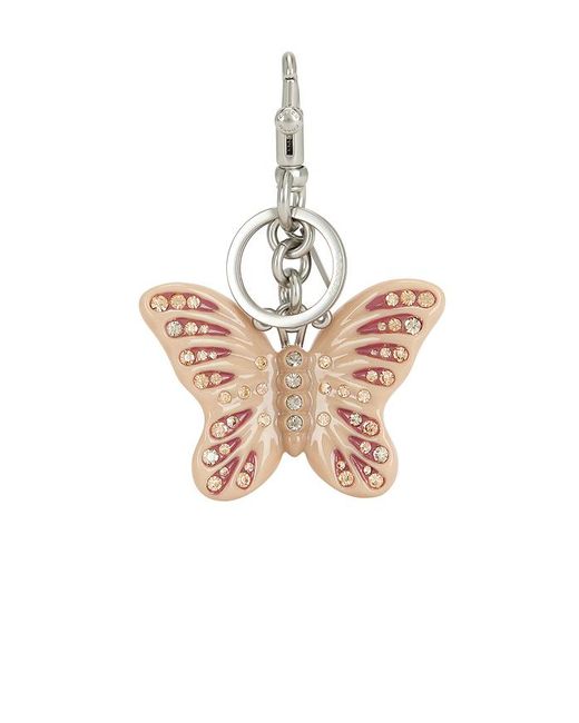 COACH White Small Butterfly Bag Charm
