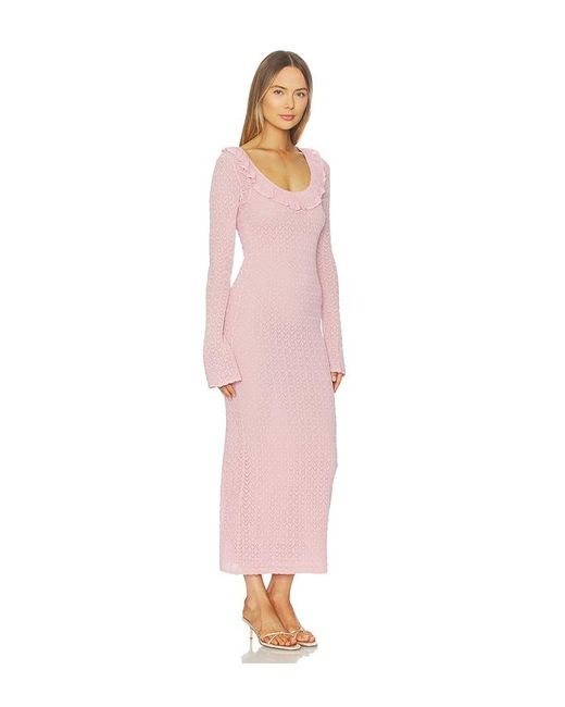 LoveShackFancy Pink Kleid Tawnie