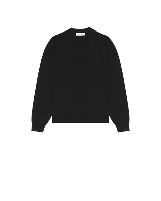 Fear Of God Black Signature 90's Knit Polo for men