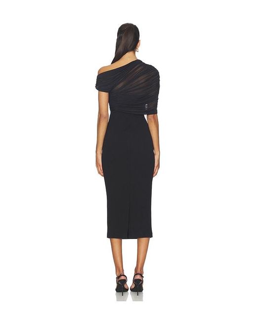 SER.O.YA Black Selma Midi Dress
